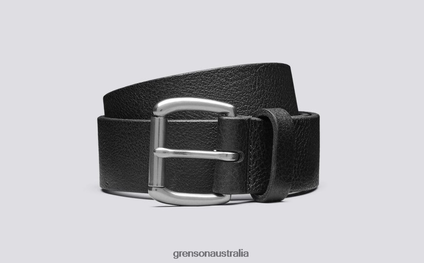 Grenson JEANS BELT Unisex Black Accessories LFTT6B519