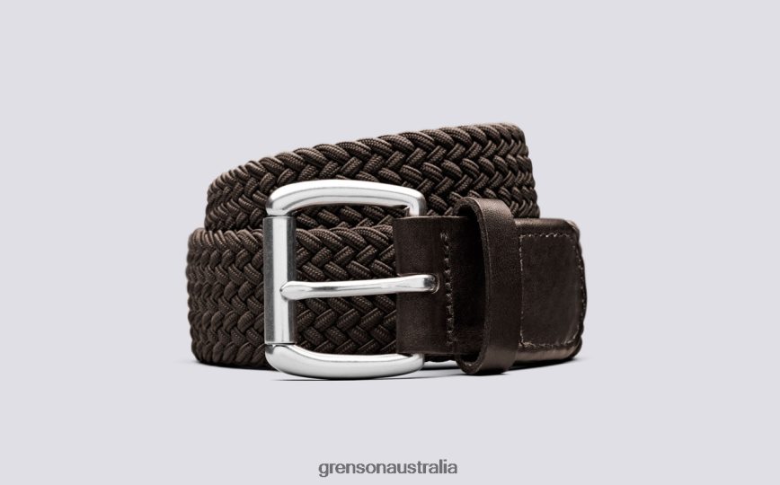 Grenson WOVEN BELT Unisex Dark Brown Accessories LFTT6B521