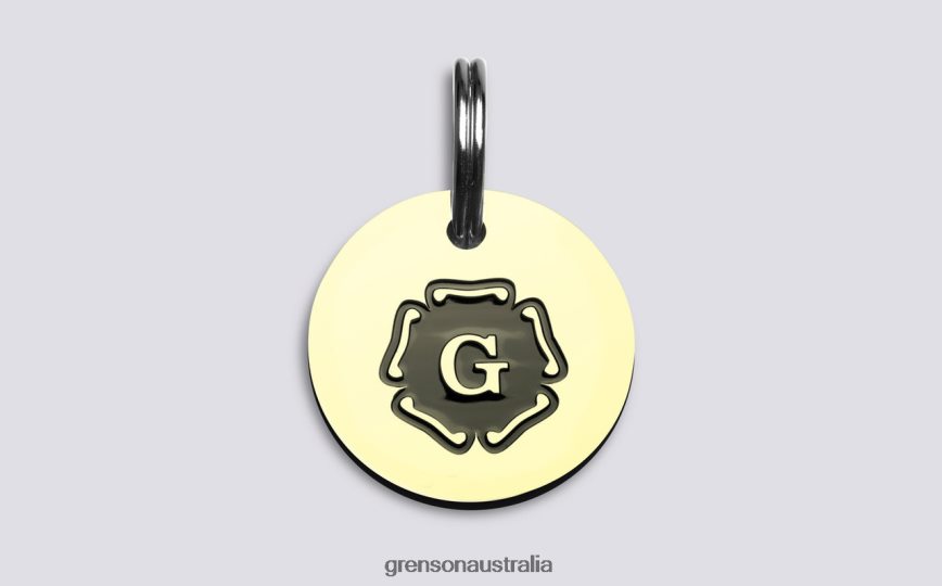 Grenson Pet ID Tag Unisex Brass Dog Accessories LFTT6B543