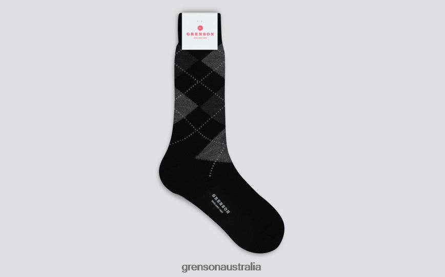 Grenson ARGYLE SOCK Men Black Accessories LFTT6B451
