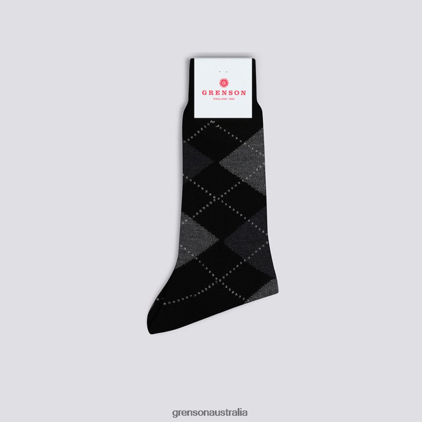 Grenson ARGYLE SOCK Men Black Accessories LFTT6B451