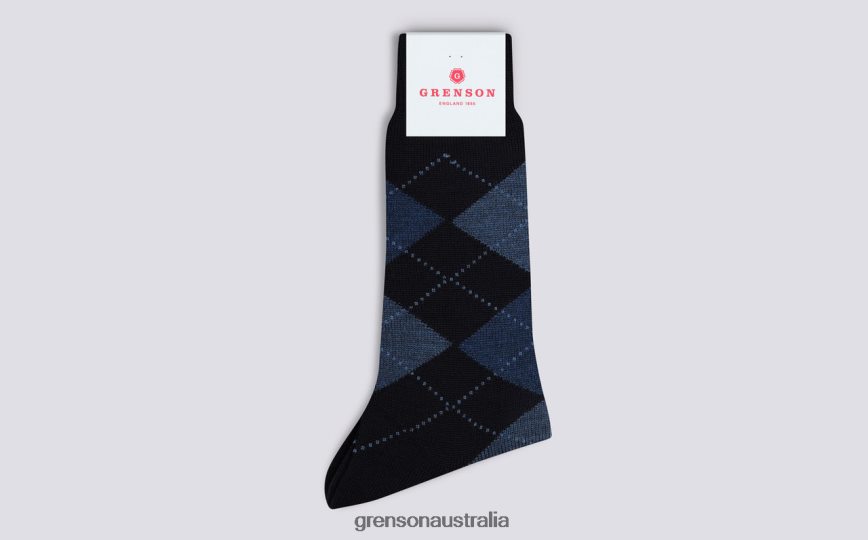 Grenson ARGYLE SOCK Men Navy Accessories LFTT6B450
