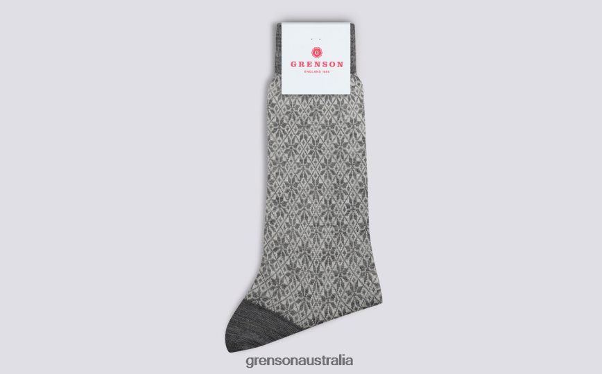 Grenson FAIRISLE SNOWFLAKE SOCK Women Grey Accessories LFTT6B470