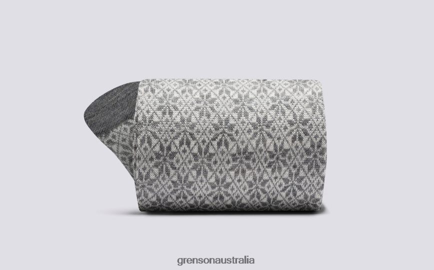 Grenson FAIRISLE SNOWFLAKE SOCK Women Grey Accessories LFTT6B470