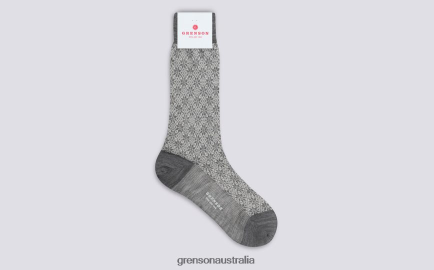 Grenson FAIRISLE SNOWFLAKE SOCK Women Grey Accessories LFTT6B470