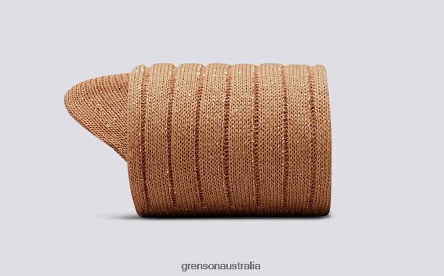 Grenson GLITTER RIB SOCK Women Honey Accessories LFTT6B471