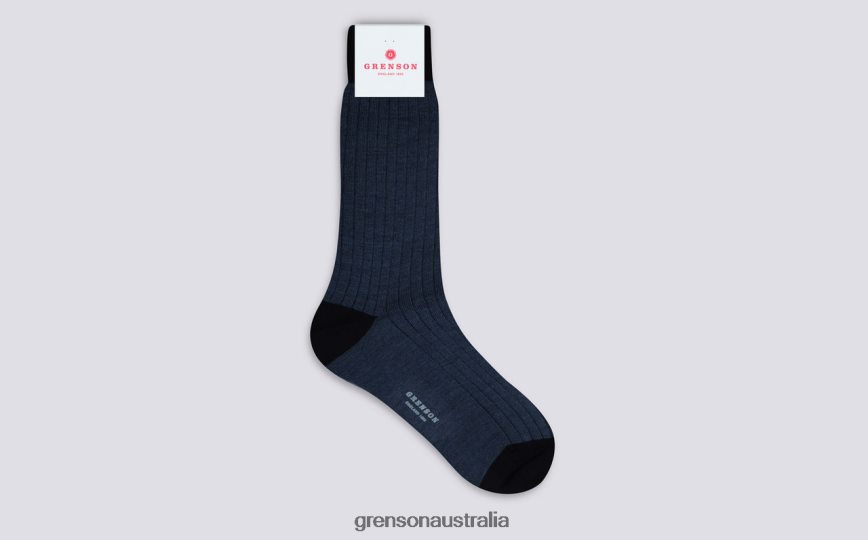 Grenson HEEL/TOE SOCK Men Blue Accessories LFTT6B452