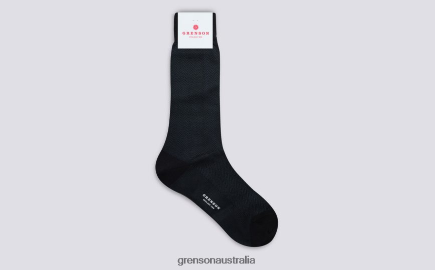 Grenson HERRINGBONE SOCK Men Navy Accessories LFTT6B492