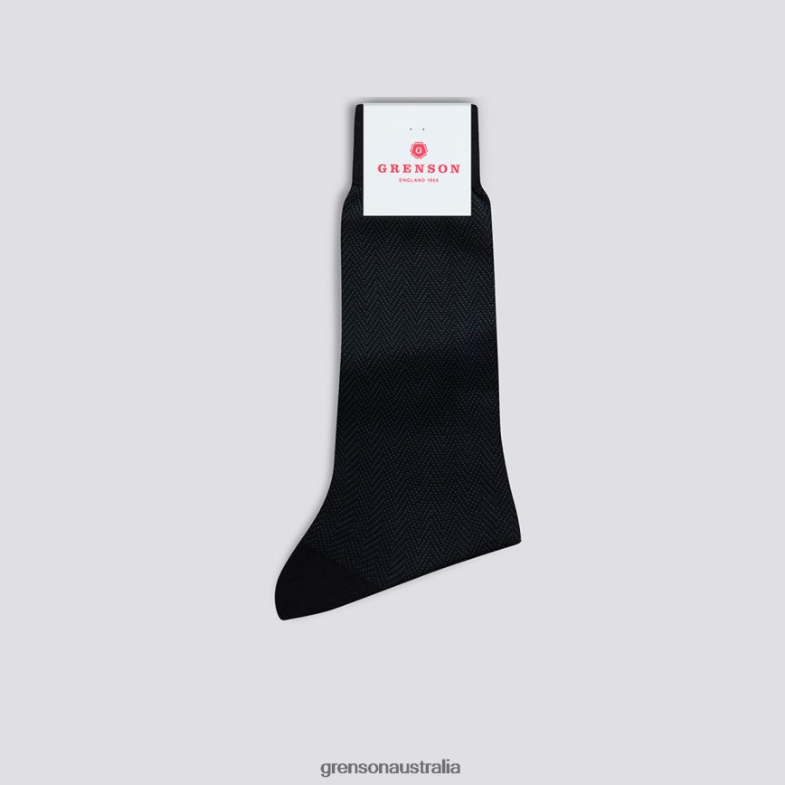Grenson HERRINGBONE SOCK Men Navy Accessories LFTT6B492