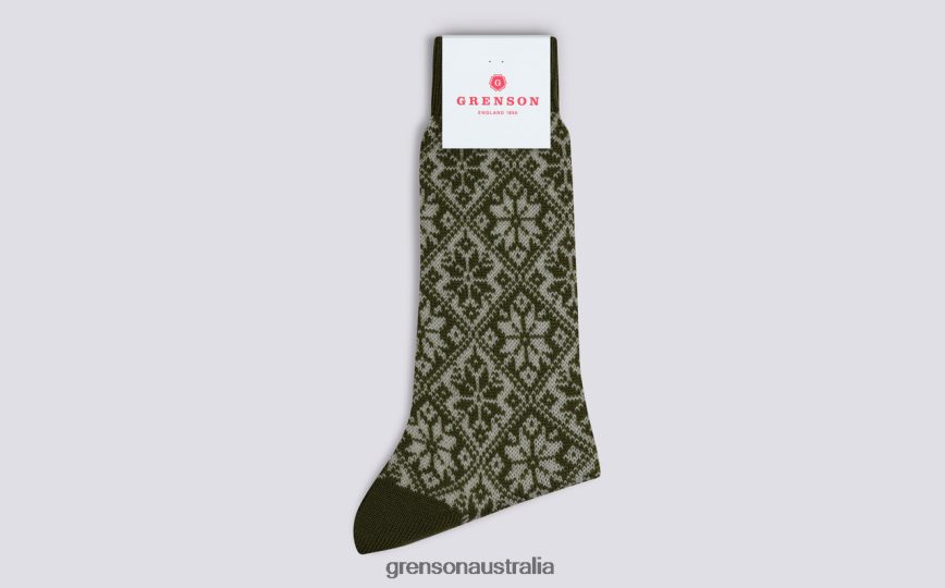 Grenson NORDIC SOCK Men Khaki Accessories LFTT6B454