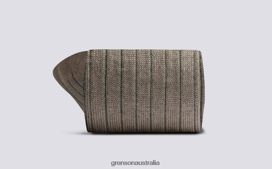 Grenson PLAIN RIB SOCK Men Beige Accessories LFTT6B455
