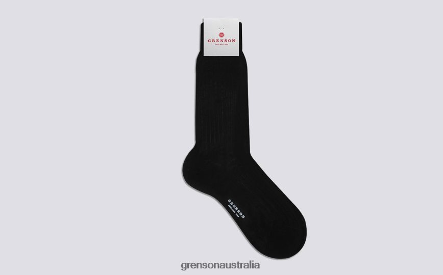 Grenson PLAIN RIB SOCK Men Black Accessories LFTT6B460