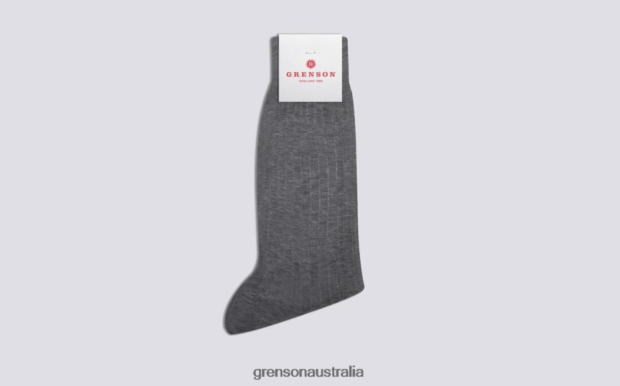Grenson PLAIN RIB SOCK Men Grey Accessories LFTT6B457