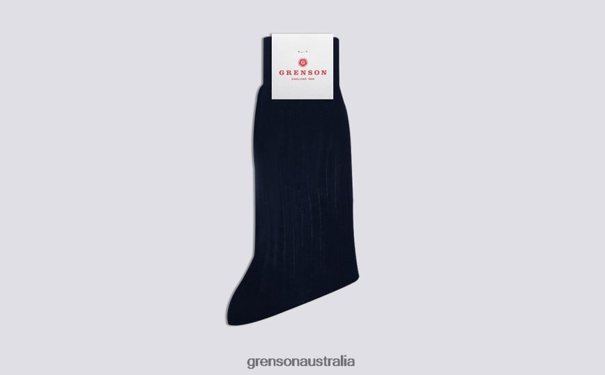 Grenson PLAIN RIB SOCK Men Navy Accessories LFTT6B458