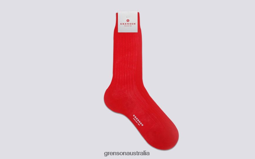 Grenson PLAIN RIB SOCK Men Red Accessories LFTT6B459
