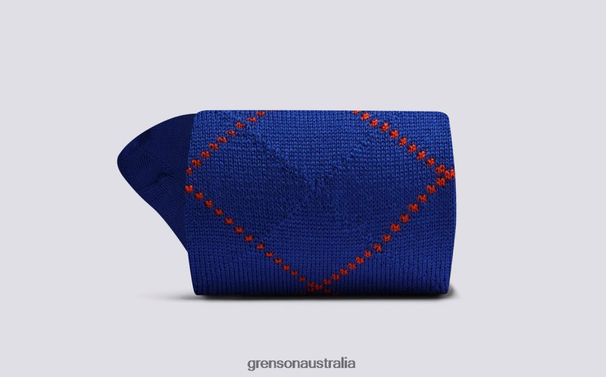 Grenson SIMPLE ARGYLE SOCK Men Blue Accessories LFTT6B462