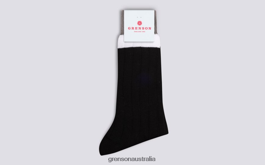 Grenson TOP STRIPE SOCK Men Black Accessories LFTT6B483