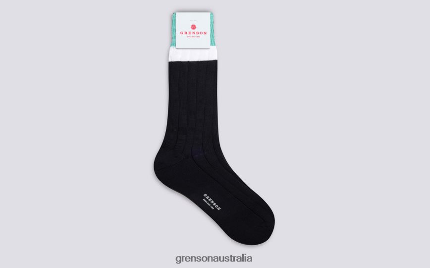 Grenson TOP STRIPE SOCK Men Navy Accessories LFTT6B484