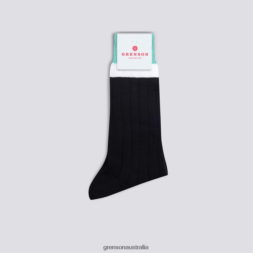 Grenson TOP STRIPE SOCK Men Navy Accessories LFTT6B484