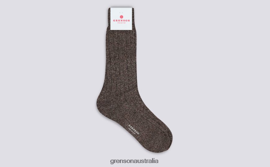 Grenson TV FUZZ SOCK Men Brown Accessories LFTT6B466