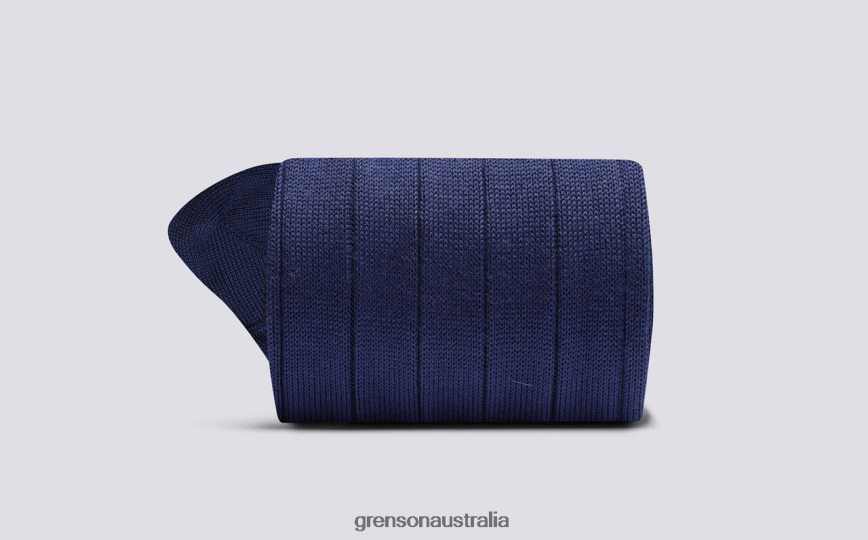 Grenson WIDE RIB SOCK Unisex Blue Accessories LFTT6B494