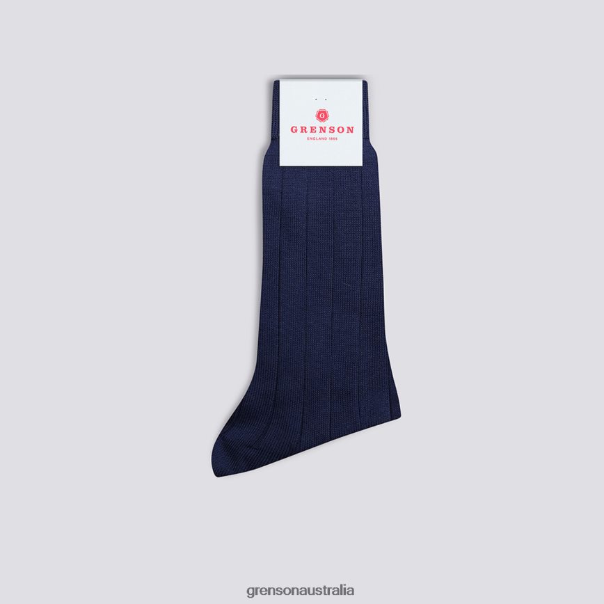 Grenson WIDE RIB SOCK Unisex Blue Accessories LFTT6B494