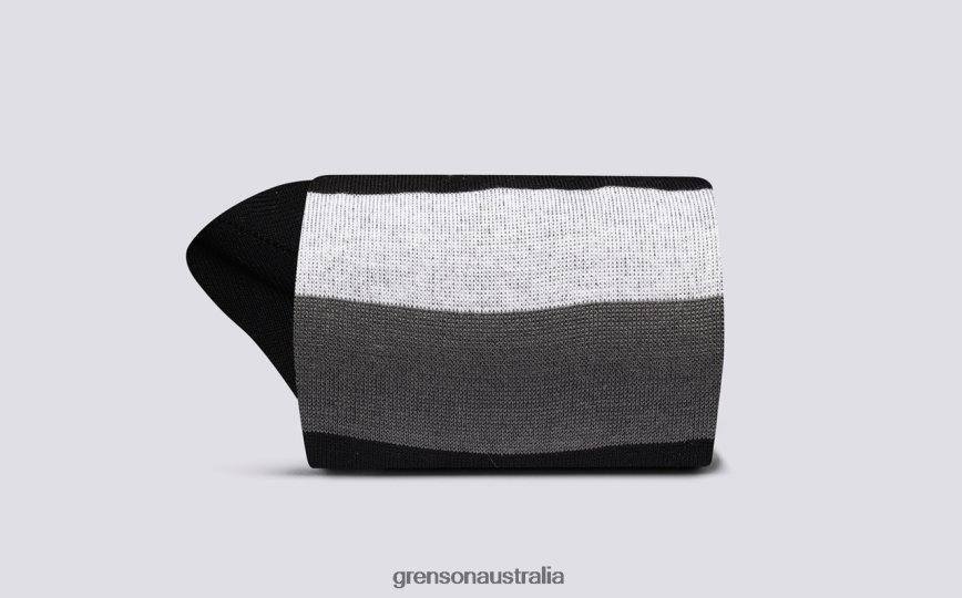 Grenson WIDE STRIPE SOCK Men Black Accessories LFTT6B485