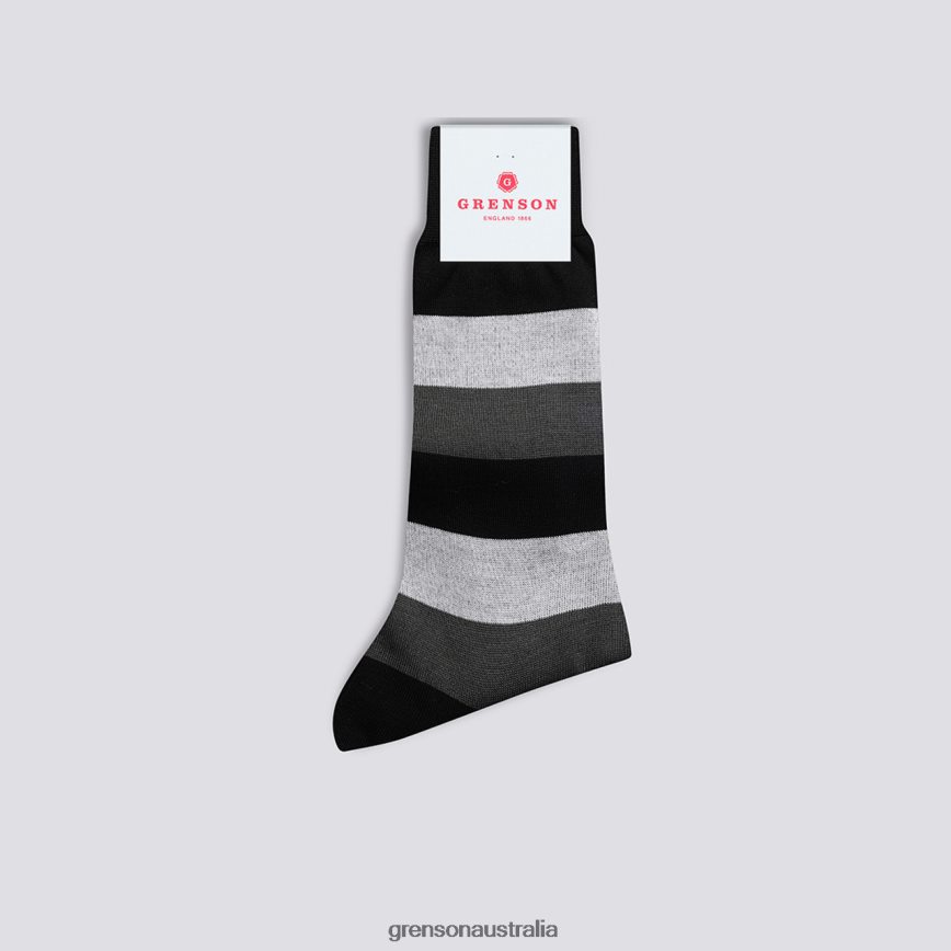 Grenson WIDE STRIPE SOCK Men Black Accessories LFTT6B485
