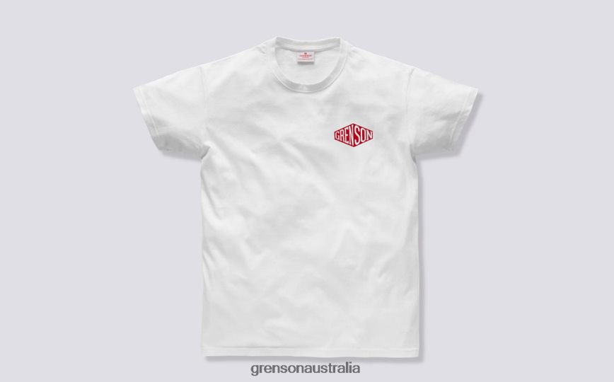 Grenson BOX T-SHIRT Unisex White Clothes LFTT6B529