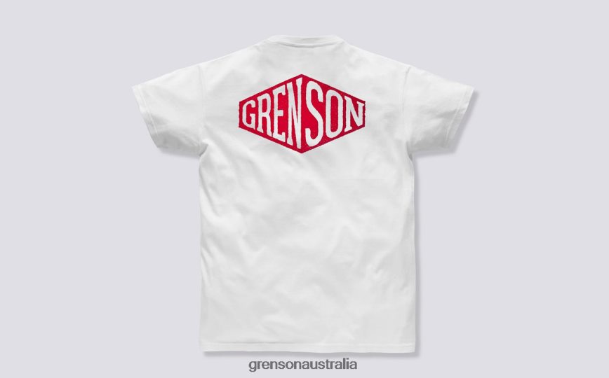 Grenson BOX T-SHIRT Unisex White Clothes LFTT6B529