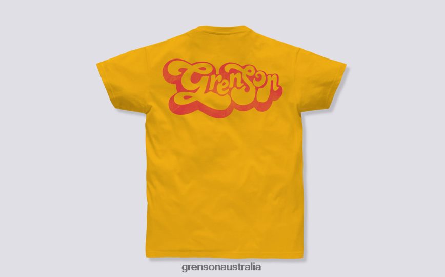 Grenson SCRIPT T-SHIRT Unisex Yellow Clothes LFTT6B525