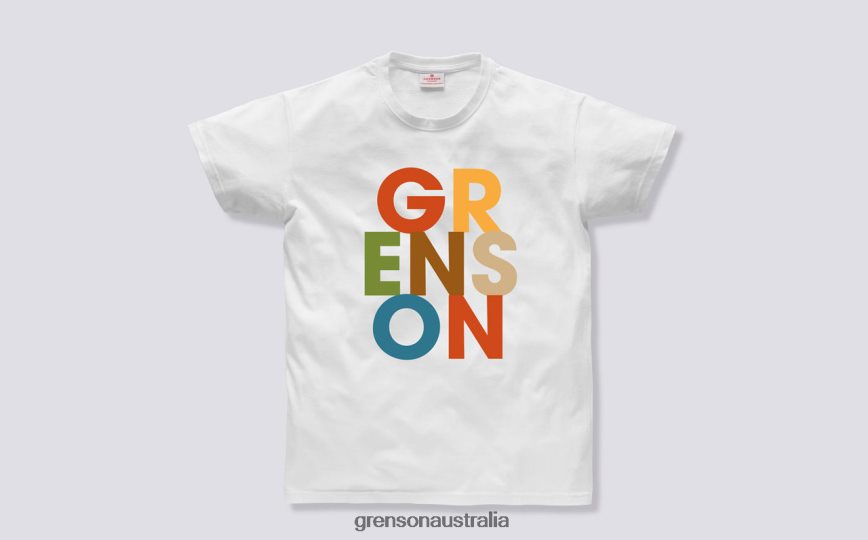 Grenson TEXT T-SHIRT Unisex White Clothes LFTT6B527