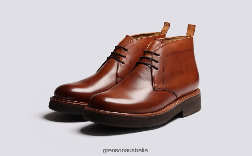 Grenson CLEMENT Men Tan Handpainted Boots LFTT6B21