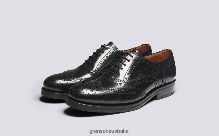 Grenson ANDERSON Men Black Brogues Shoes LFTT6B123