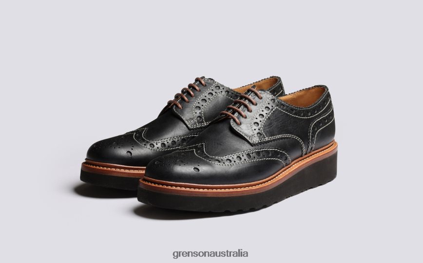 Grenson ARCHIE Men Black Brogues Shoes LFTT6B115