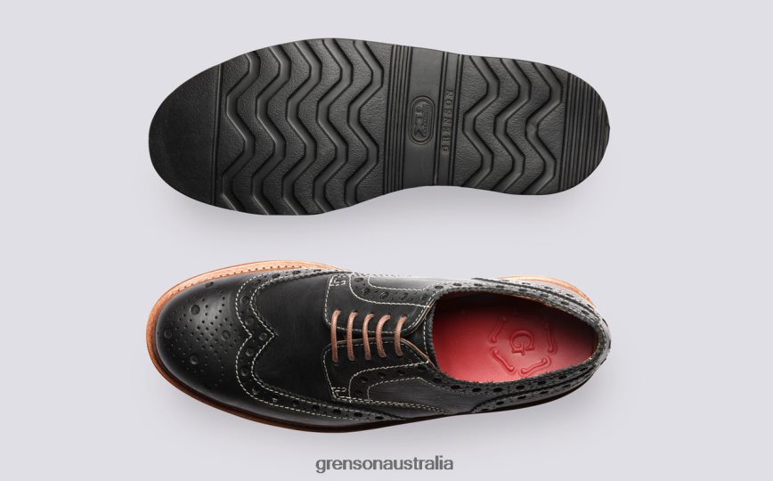 Grenson ARCHIE Men Black Brogues Shoes LFTT6B115