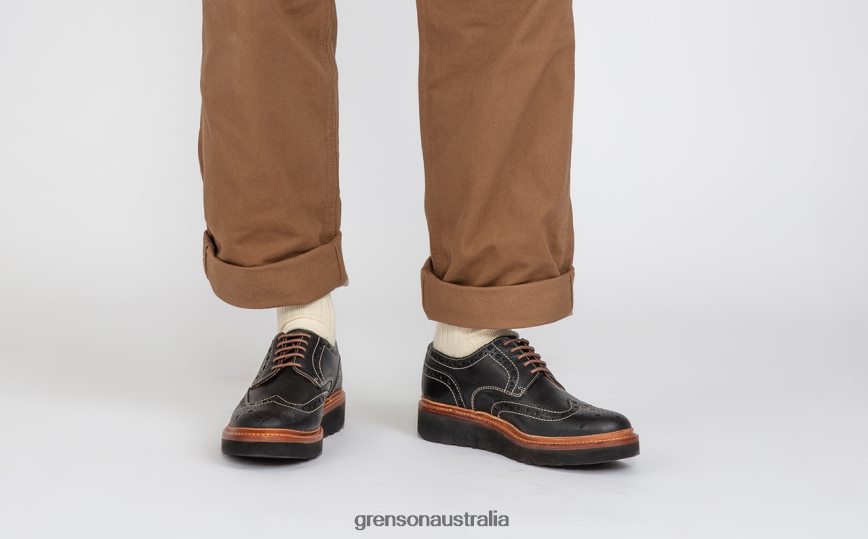 Grenson ARCHIE Men Black Brogues Shoes LFTT6B115