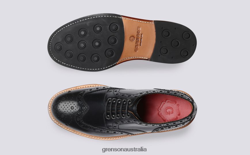 Grenson ARCHIE Men Black Brogues Shoes LFTT6B117