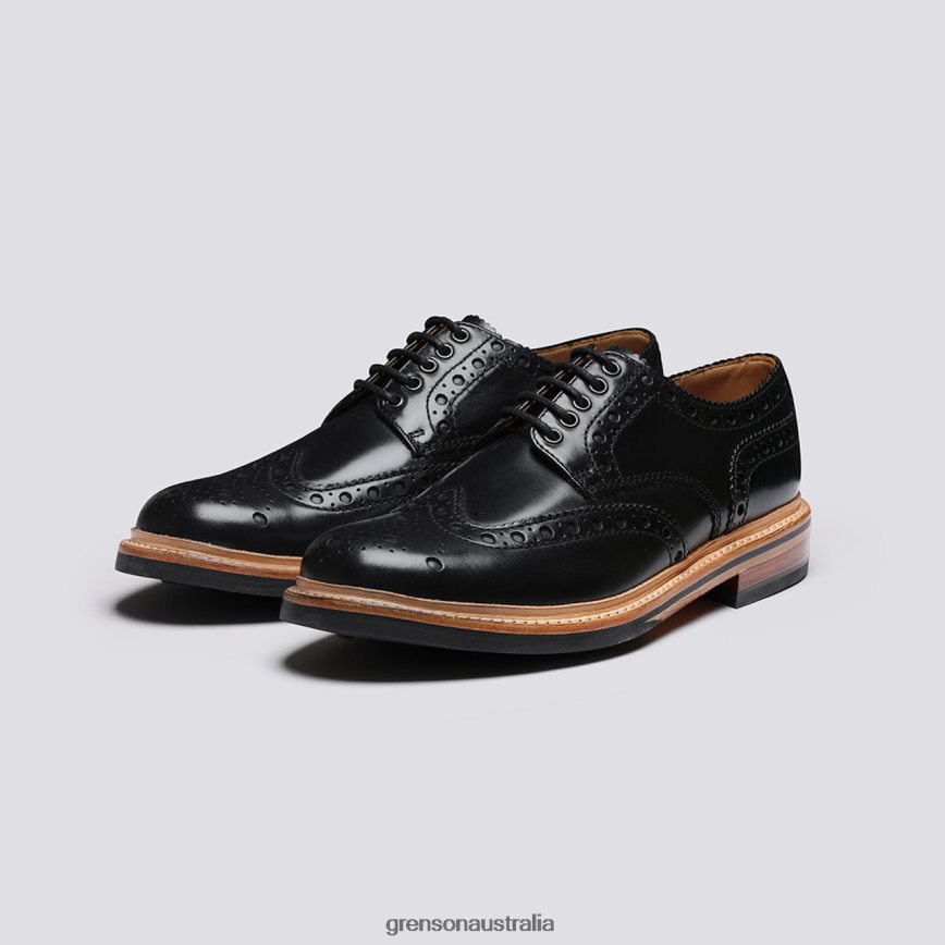 Grenson ARCHIE Men Black Brogues Shoes LFTT6B117