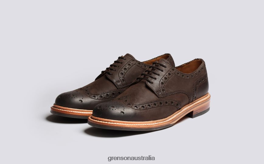 Grenson ARCHIE Men Brown Brogues Shoes LFTT6B113