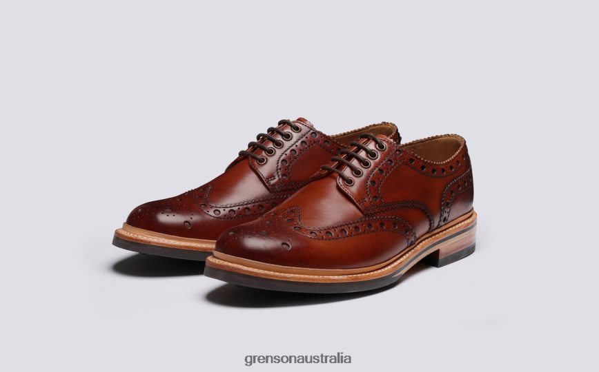 Grenson ARCHIE Men Tan Brogues Shoes LFTT6B116