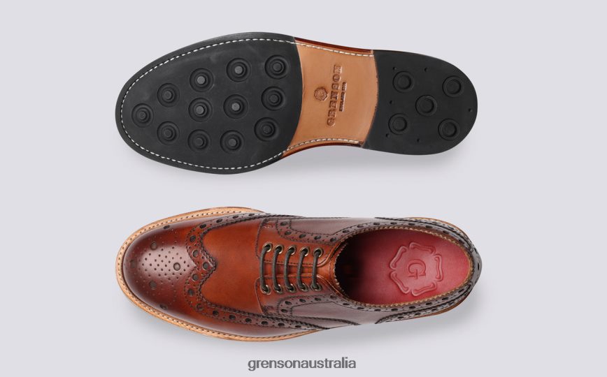 Grenson ARCHIE Men Tan Brogues Shoes LFTT6B116