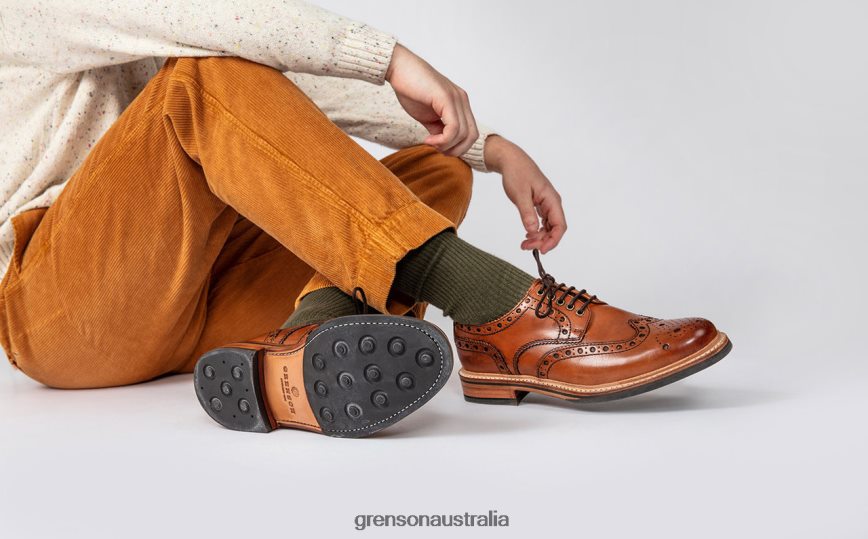 Grenson ARCHIE Men Tan Brogues Shoes LFTT6B116