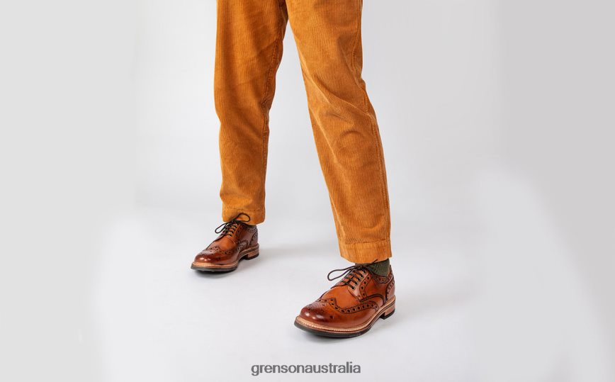 Grenson ARCHIE Men Tan Brogues Shoes LFTT6B116