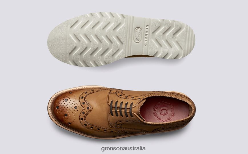 Grenson ARCHIE Men Tan Brogues Shoes LFTT6B118