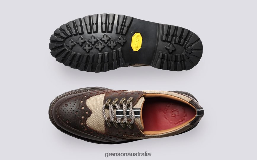Grenson ARCHIE TECH Men Beige Brogues Shoes LFTT6B107