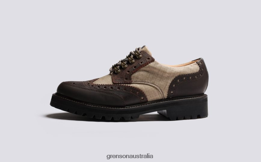 Grenson ARCHIE TECH Men Beige Brogues Shoes LFTT6B107