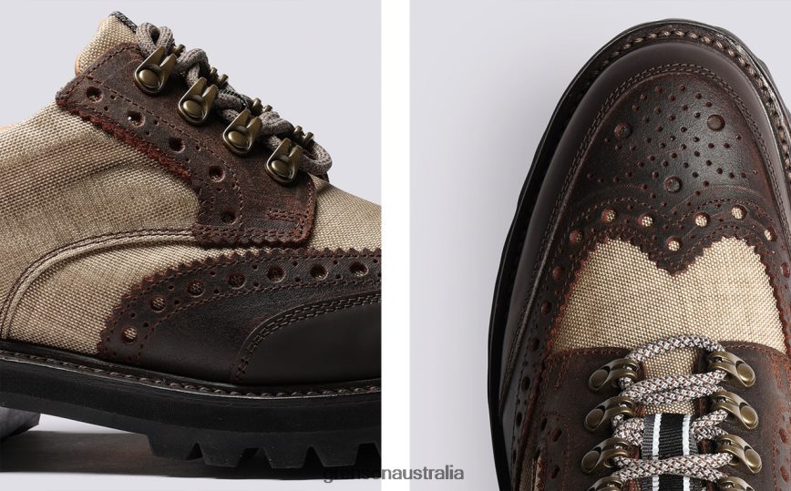 Grenson ARCHIE TECH Men Beige Brogues Shoes LFTT6B107