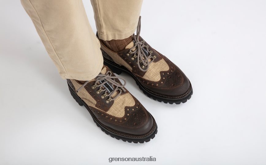 Grenson ARCHIE TECH Men Beige Brogues Shoes LFTT6B107