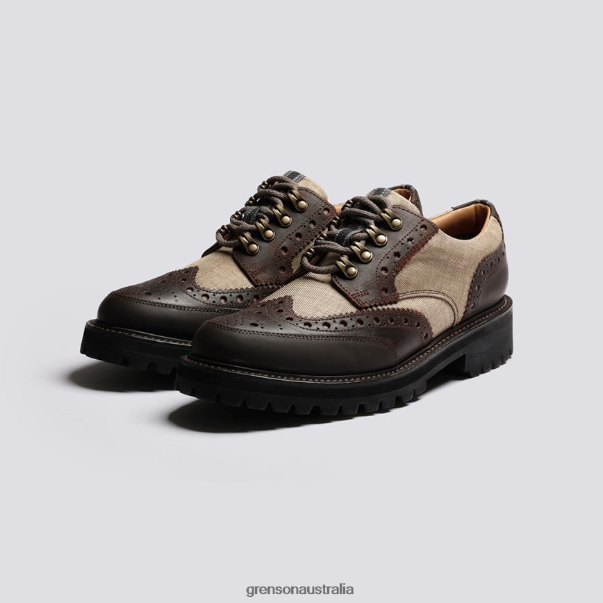 Grenson ARCHIE TECH Men Beige Brogues Shoes LFTT6B107